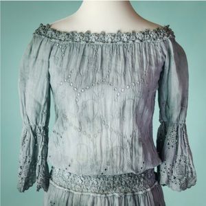 Temptation Positano XS Linen Eyelet Tunic
